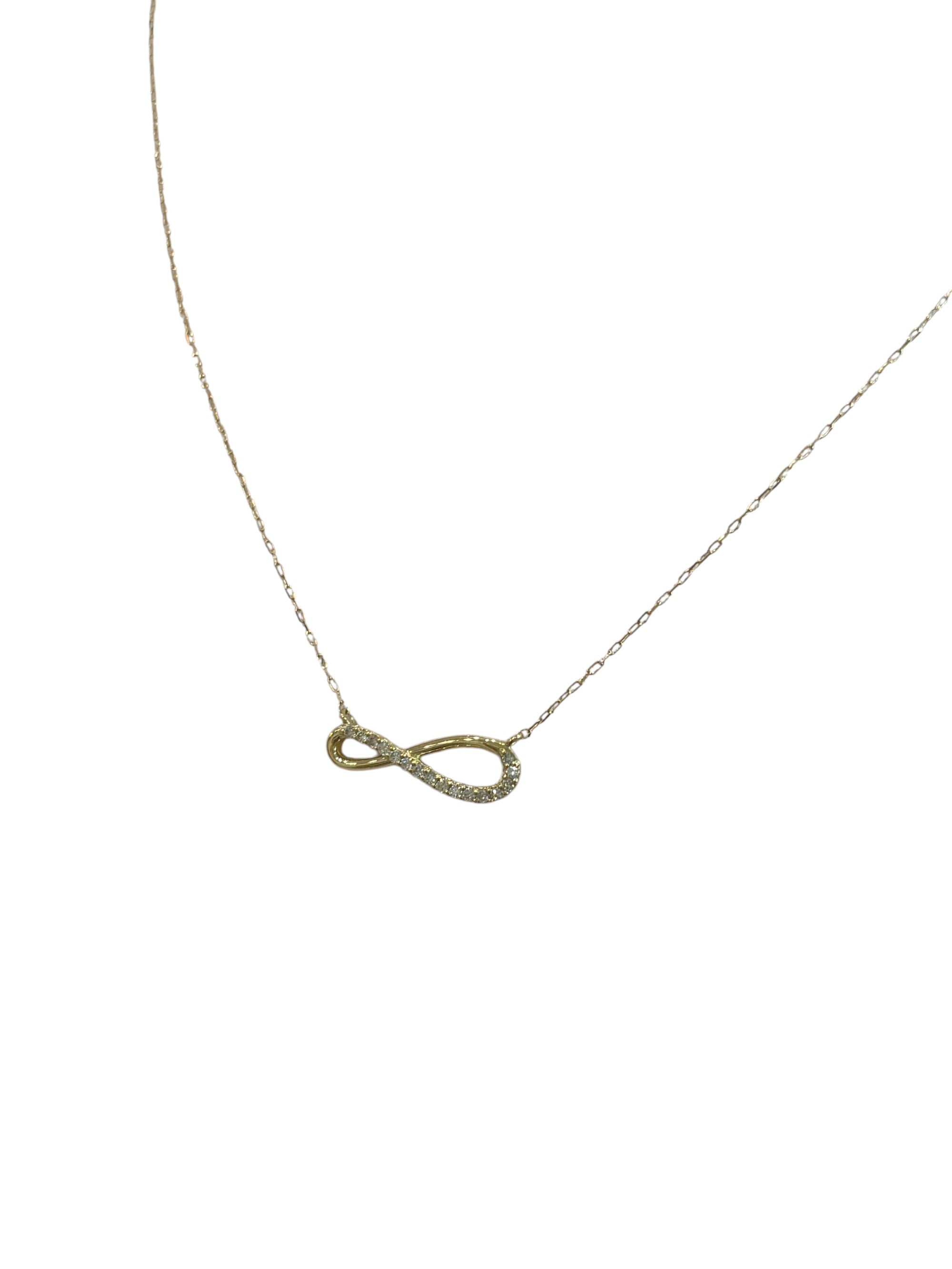 ダイヤモンドネックレス∞ インフィニティ K18YG(18金イエローゴールド)