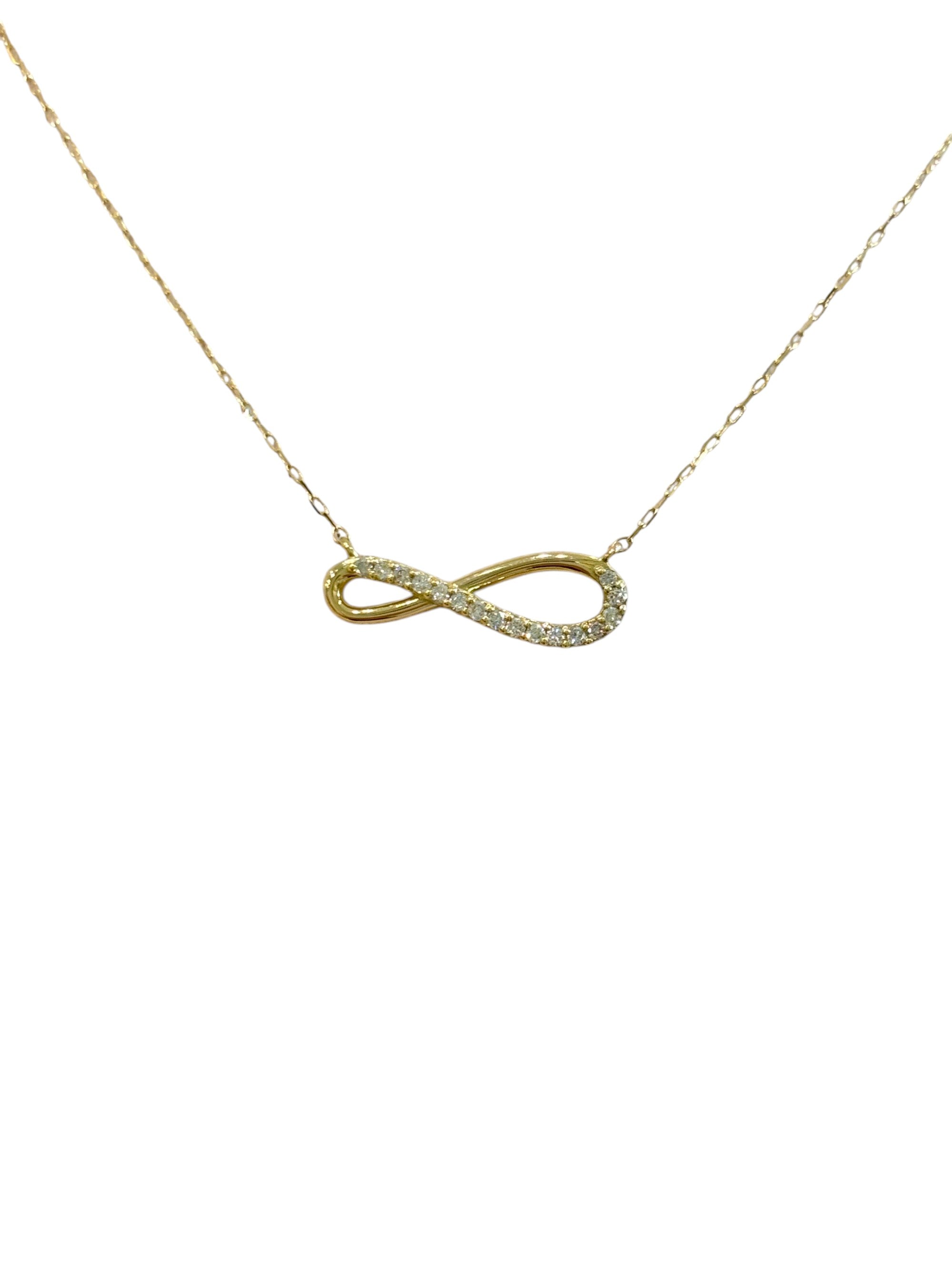 ダイヤモンドネックレス∞ インフィニティ K18YG(18金イエローゴールド)