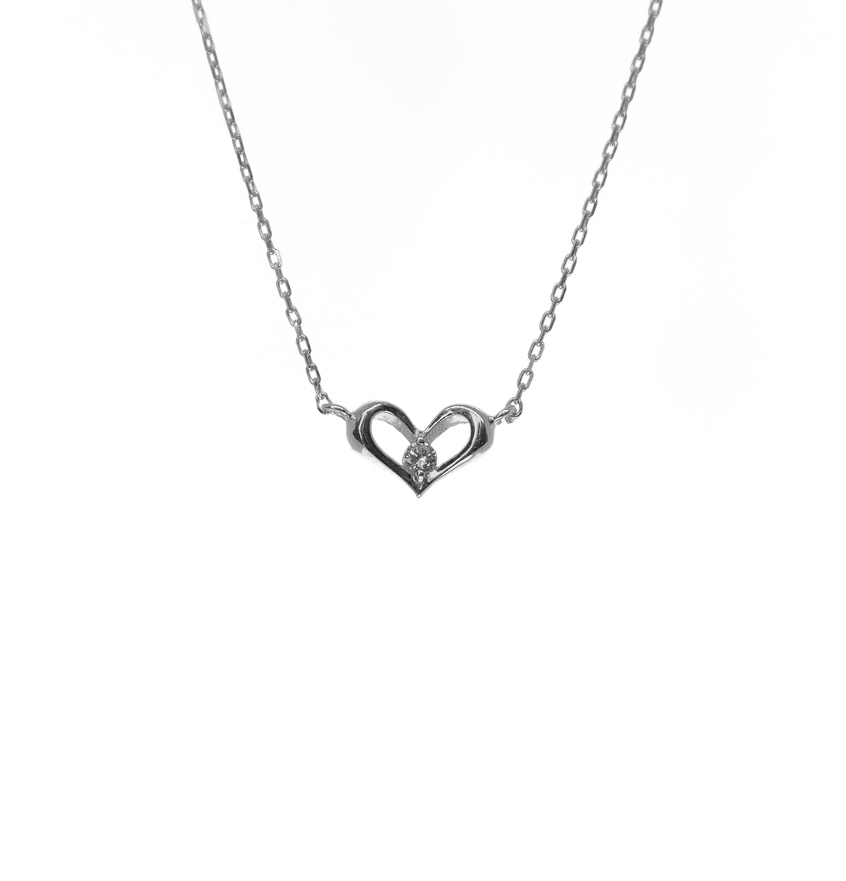 ハートダイヤモンドネックレス