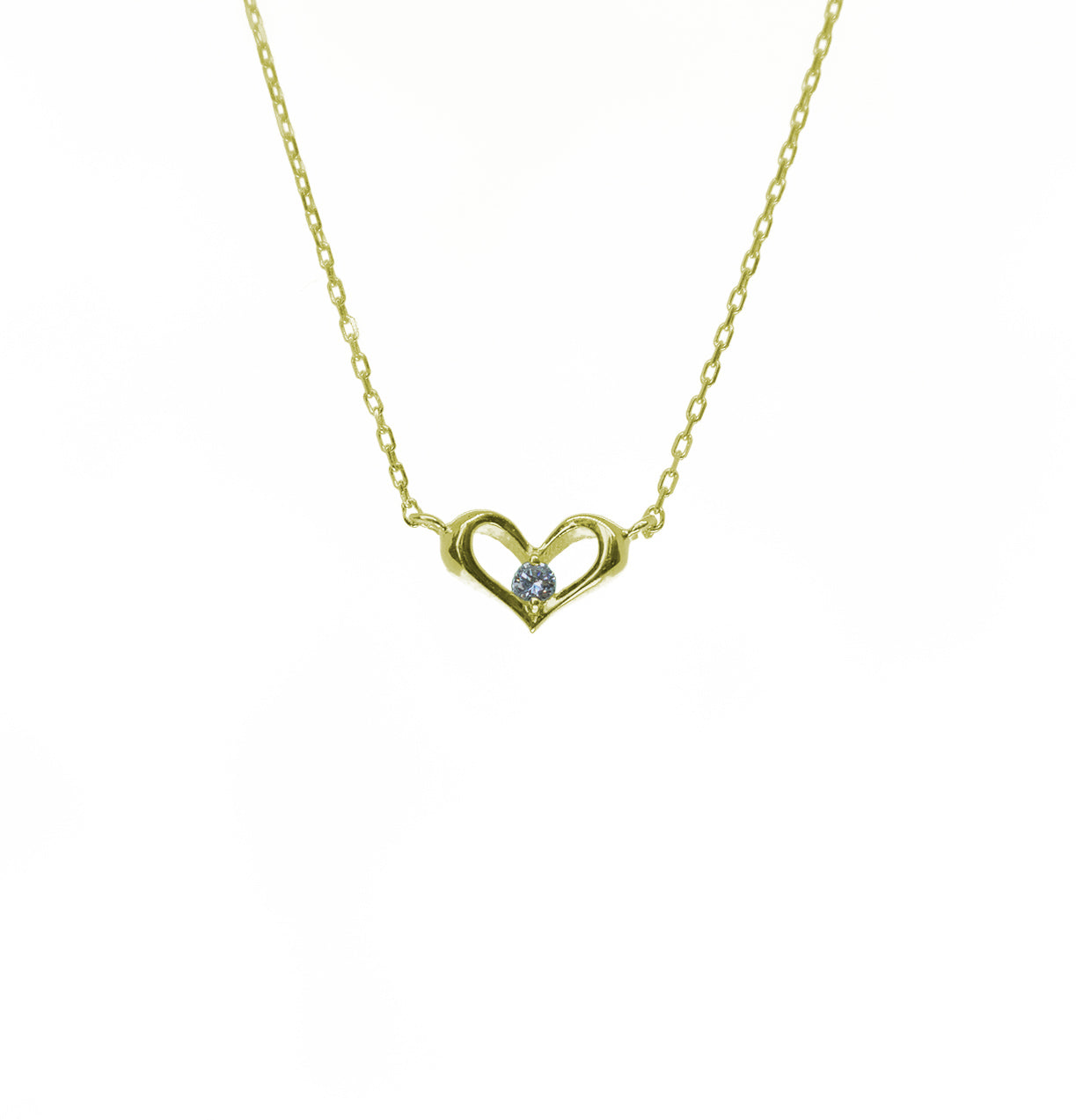 ハートダイヤモンドネックレス