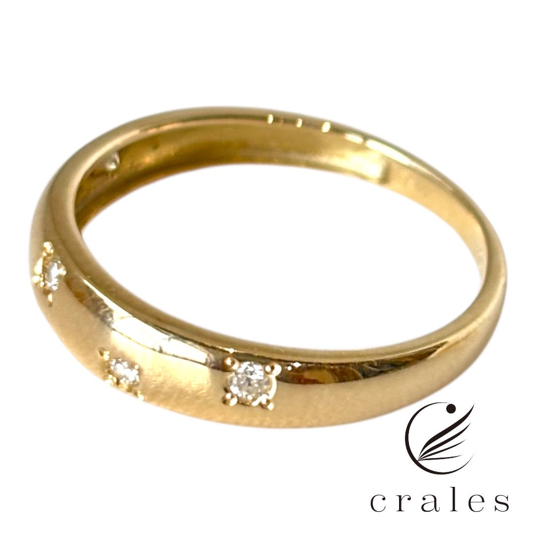 5石ダイヤモンド リング 0.1ct (10金イエローゴールド指輪)