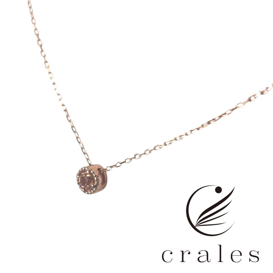 インペリアルトパーズ プチネックレスK10PG(10金ピンクゴールド)