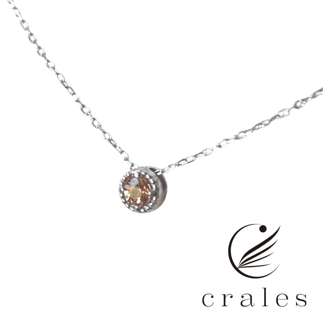 インペリアルトパーズ プチネックレスK10WG(10金ホワイトゴールド)