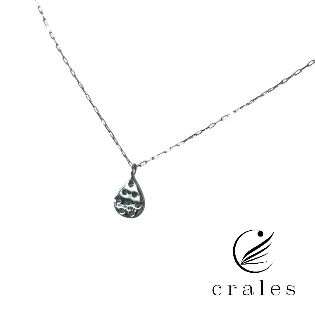 ティアドロップ 天然ダイヤモンドネックレス 【プラチナ】