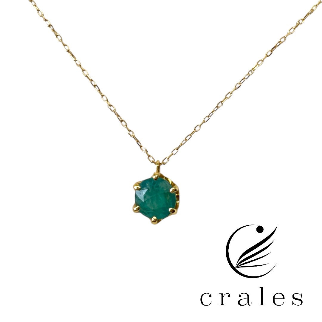 希少石 グランディディエライト ペンダントネックレス K10YG 0.8π