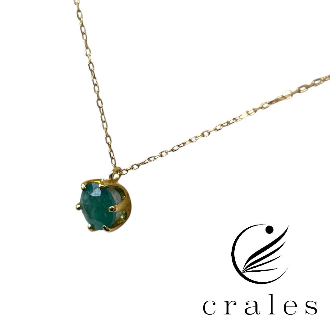 希少石 グランディディエライト ペンダントネックレス K10YG 0.8π