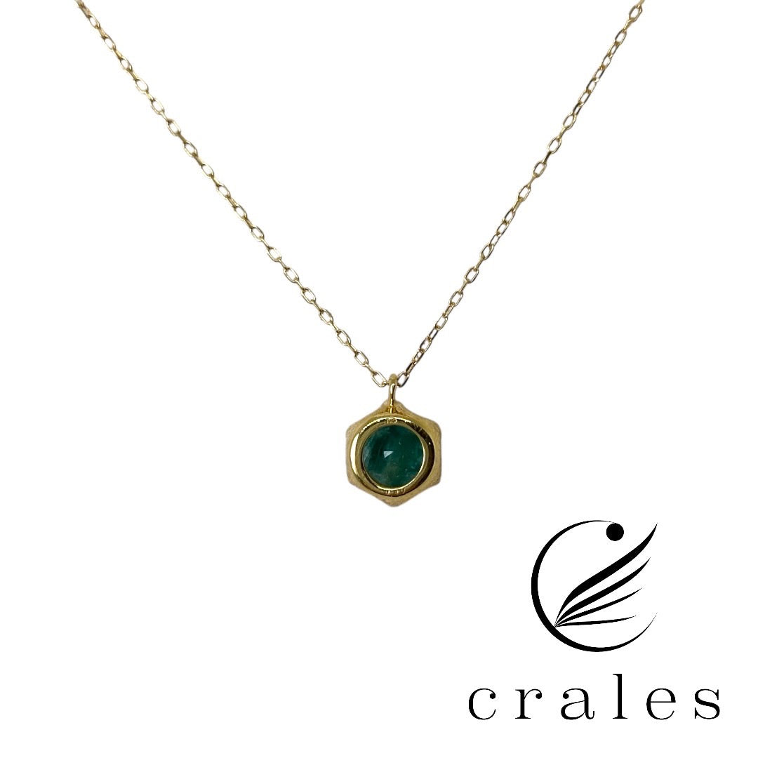 希少石 グランディディエライト ペンダントネックレス K10YG 0.8π