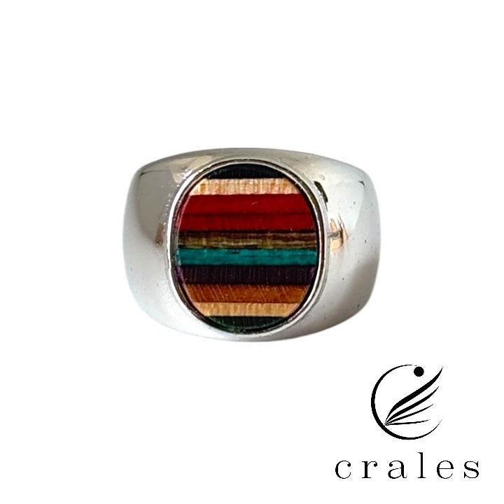 スケボーリング 指輪 Silver(シルバー)№1 スケボーデッキ(板)