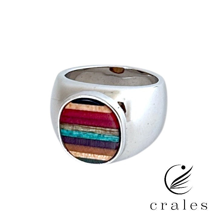 スケボーリング 指輪 Silver(シルバー)№1 スケボーデッキ(板)