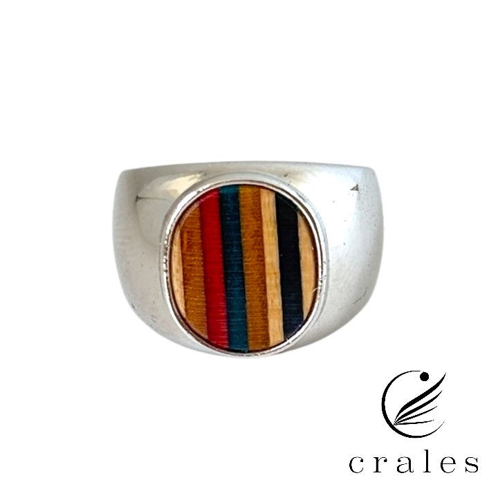 スケボーリング 指輪 Silver(シルバー)№2 スケボーデッキ(板)