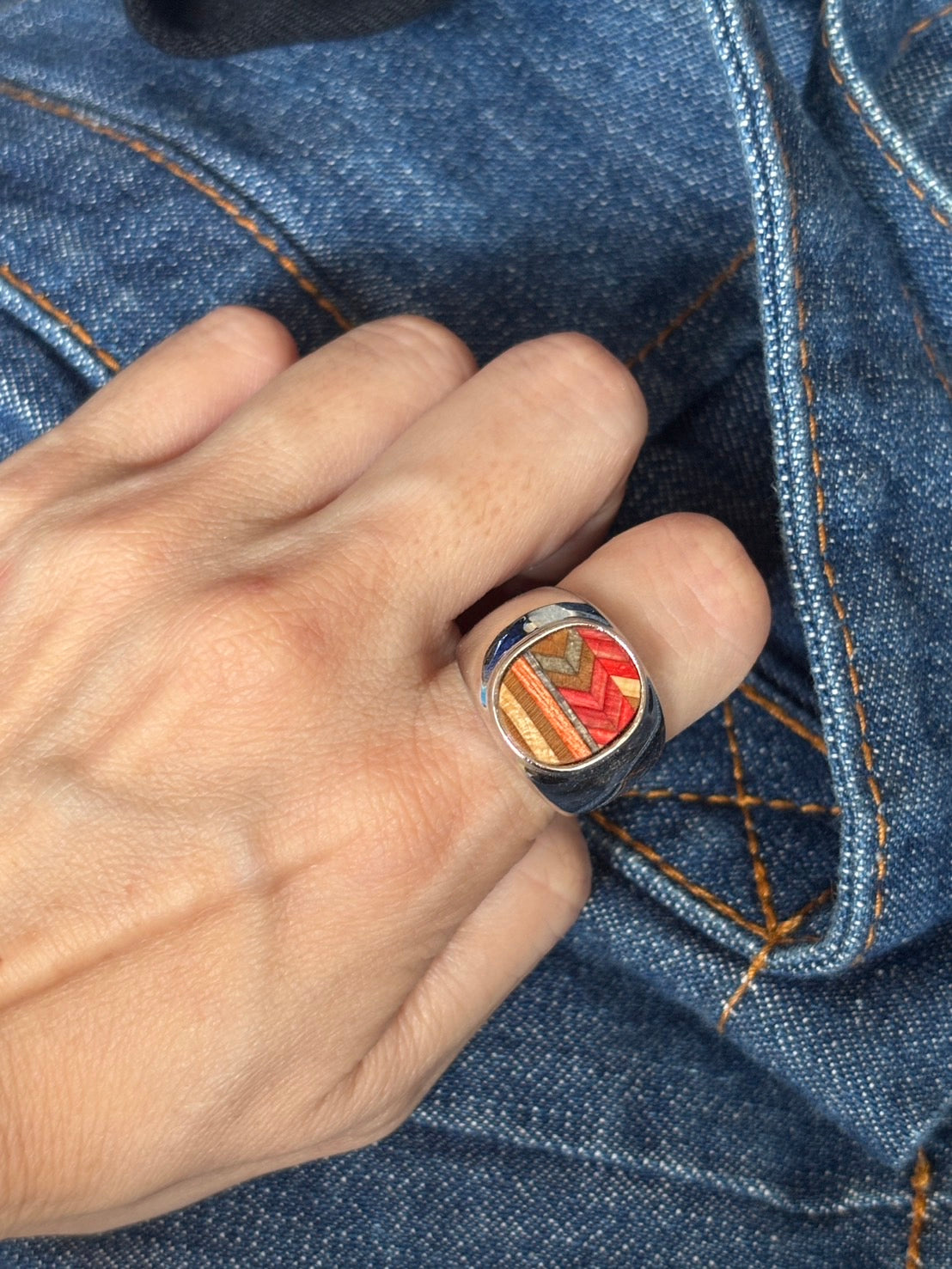 スケボーリング 指輪 Silver(シルバー)№5 スケボーデッキ(板)