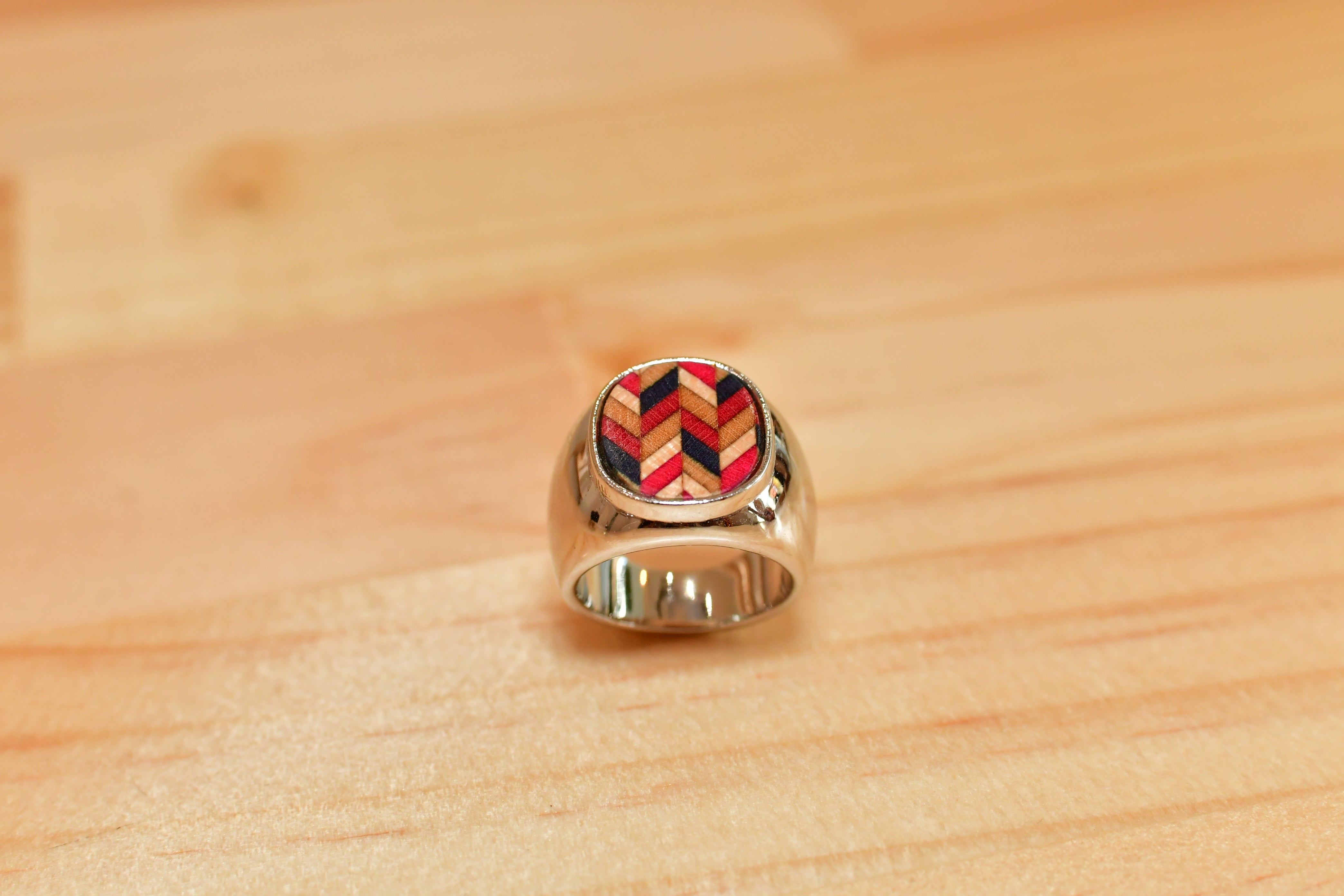 スケボーリング　指輪　Silver（シルバー）№3　スケボーデッキ（板）