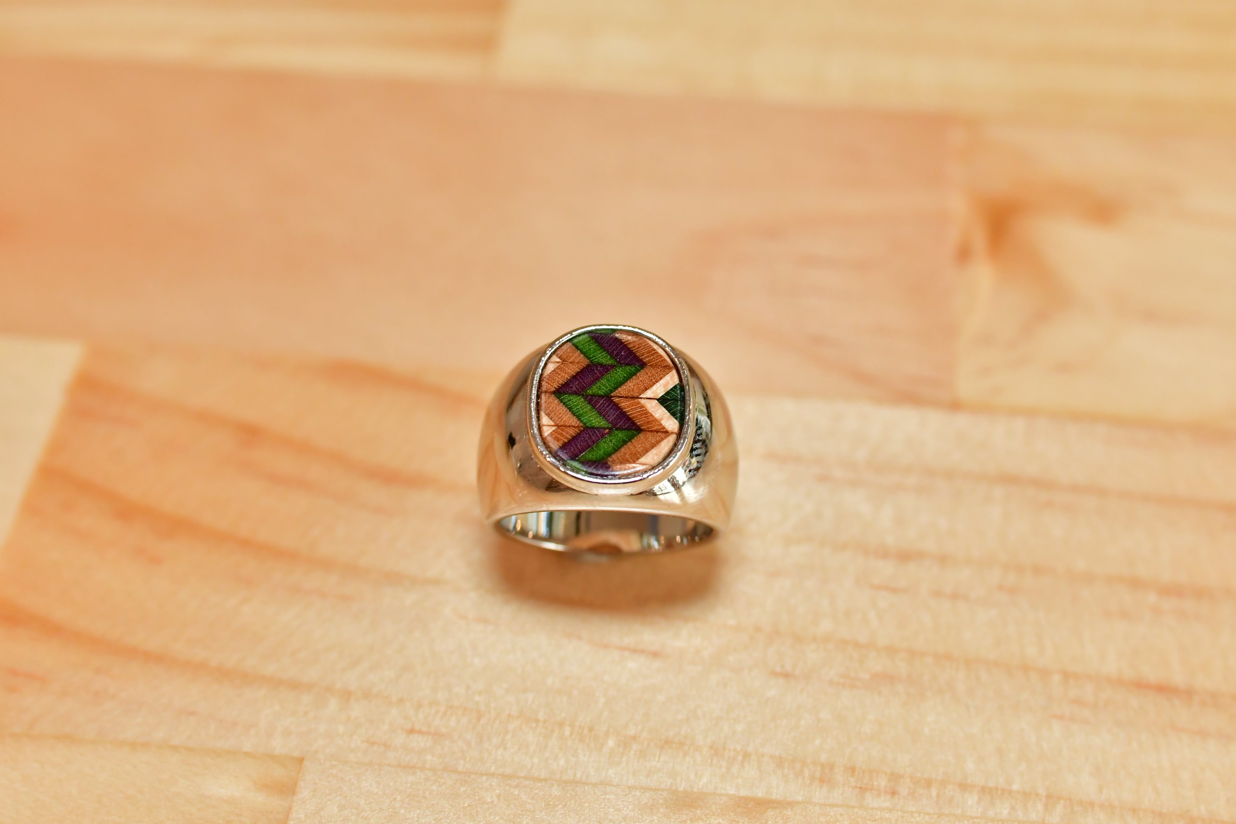 スケボーリング　指輪　Silver（シルバー）№4　スケボーデッキ（板）