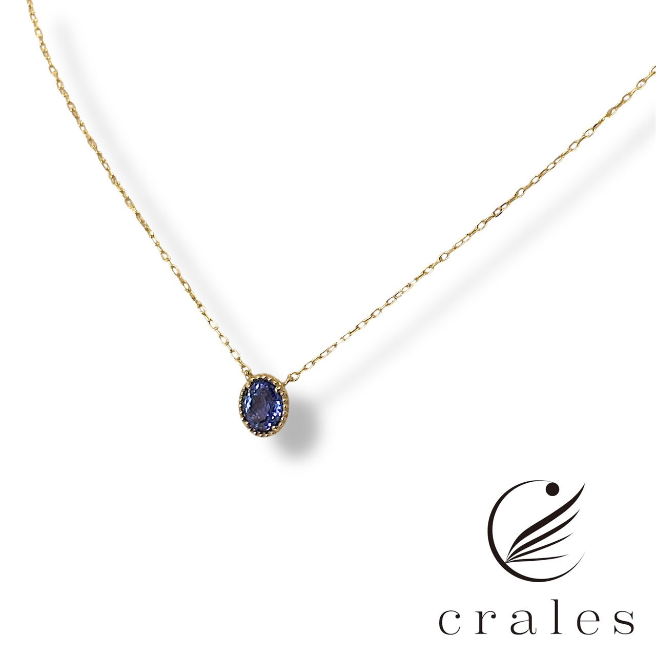 タンザナイト K18 プチネックレス(18金イエローゴールド）