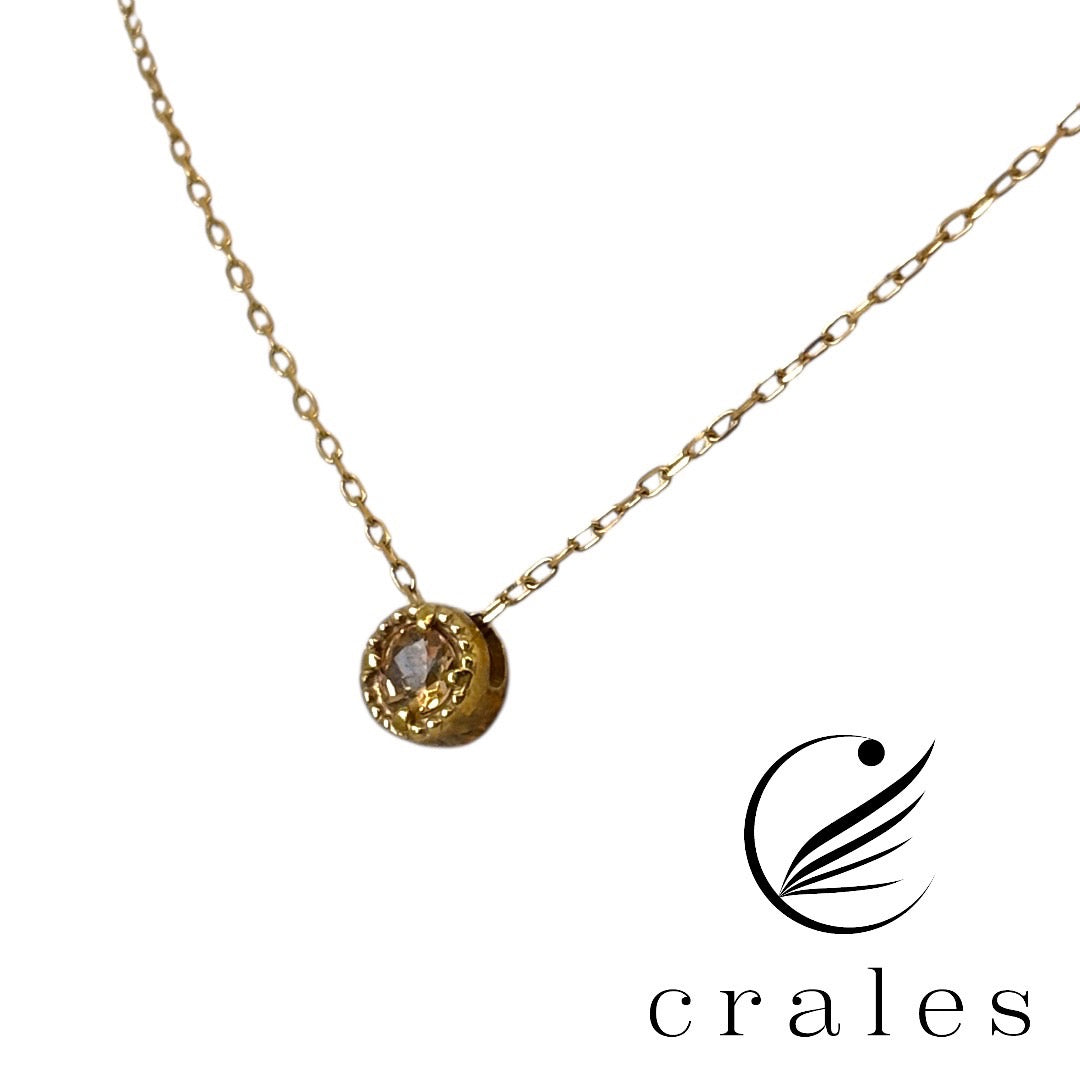 インペリアルトパーズ プチネックレスK10YG(10金イエローゴールド）