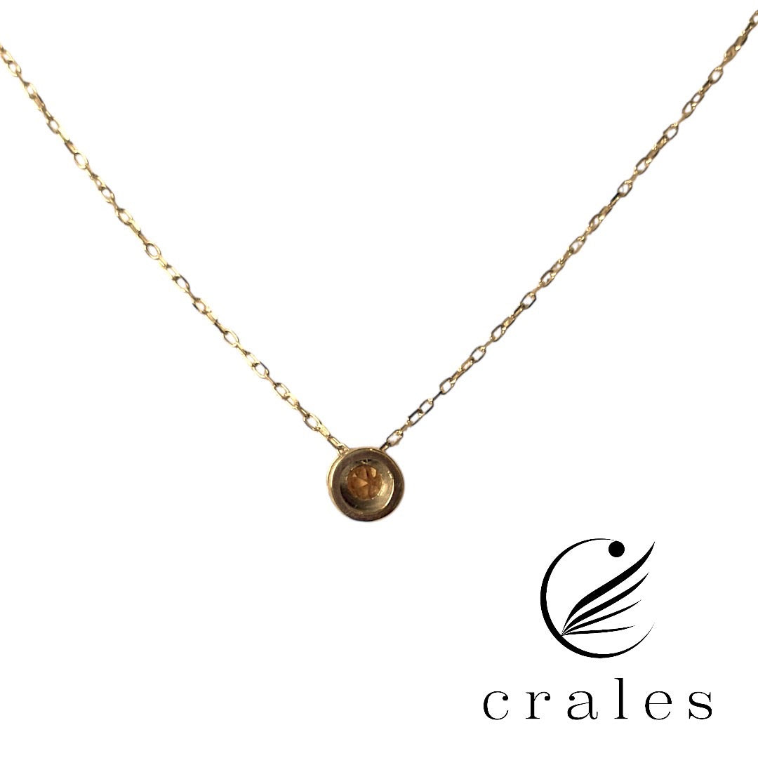 インペリアルトパーズ プチネックレスK10YG(10金イエローゴールド）