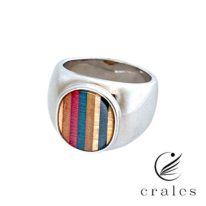 スケボーリング　指輪　Silver（シルバー）№2　スケボーデッキ（板）